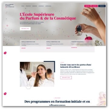 Illustration du site Ecole du Parfum