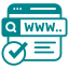 Pictogramme gestion des noms de domaine et DNS