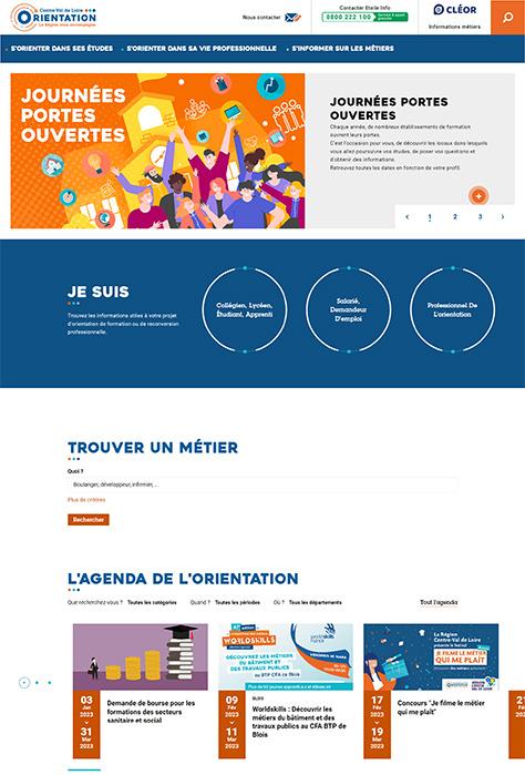 Site Orientation du GIP Alfa Centre-Val de Loire : homepage