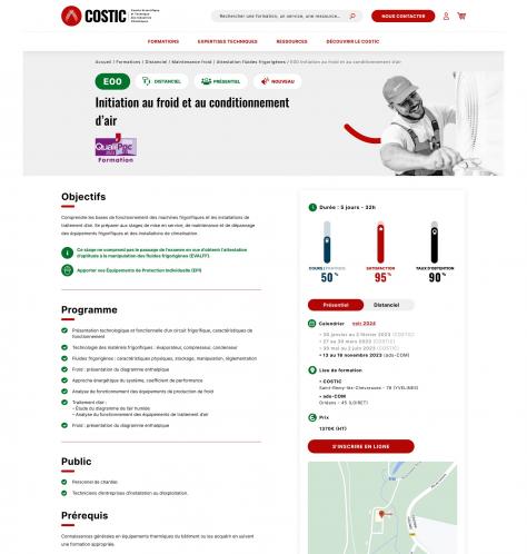 Le COSTIC | Refonte Site Web | Agence ads-COM